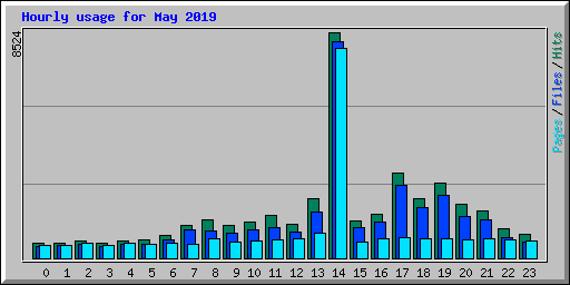 Hourly usage for May 2019