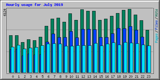 Hourly usage for July 2019
