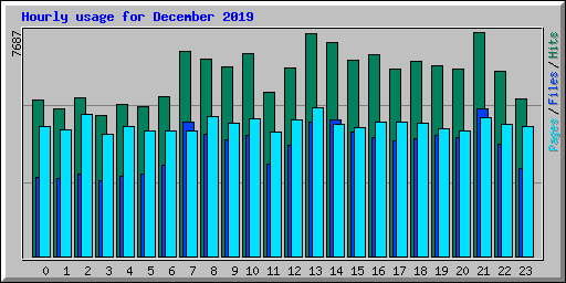 Hourly usage for December 2019