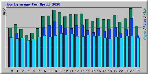 Hourly usage for April 2020