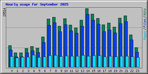 Hourly usage for September 2025