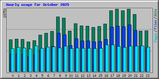 Hourly usage for October 2025