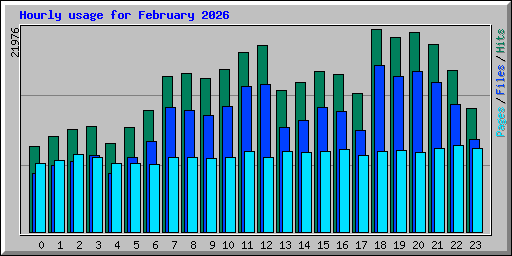 Hourly usage for February 2026
