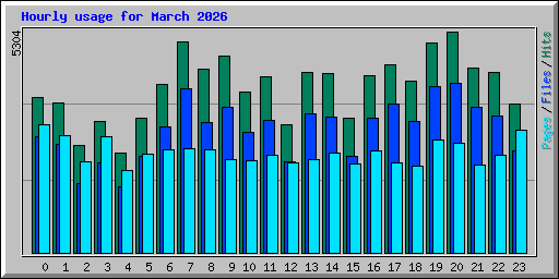 Hourly usage for March 2026