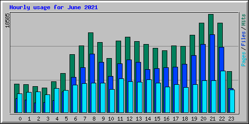 Hourly usage for June 2021